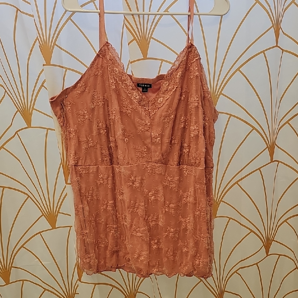 Torrid Lace Camisole in Coral